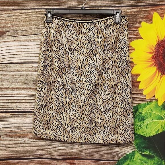 Worthington shirt wrap skirt animal print size 14 - Picture 1 of 4